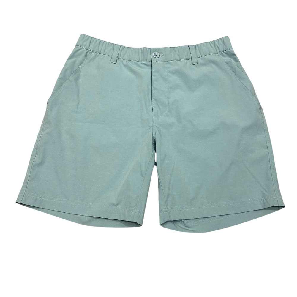 Swannies Golf Shorts Mens 34 Green‎ Blue Stretch Lightweight Celebrate Pars